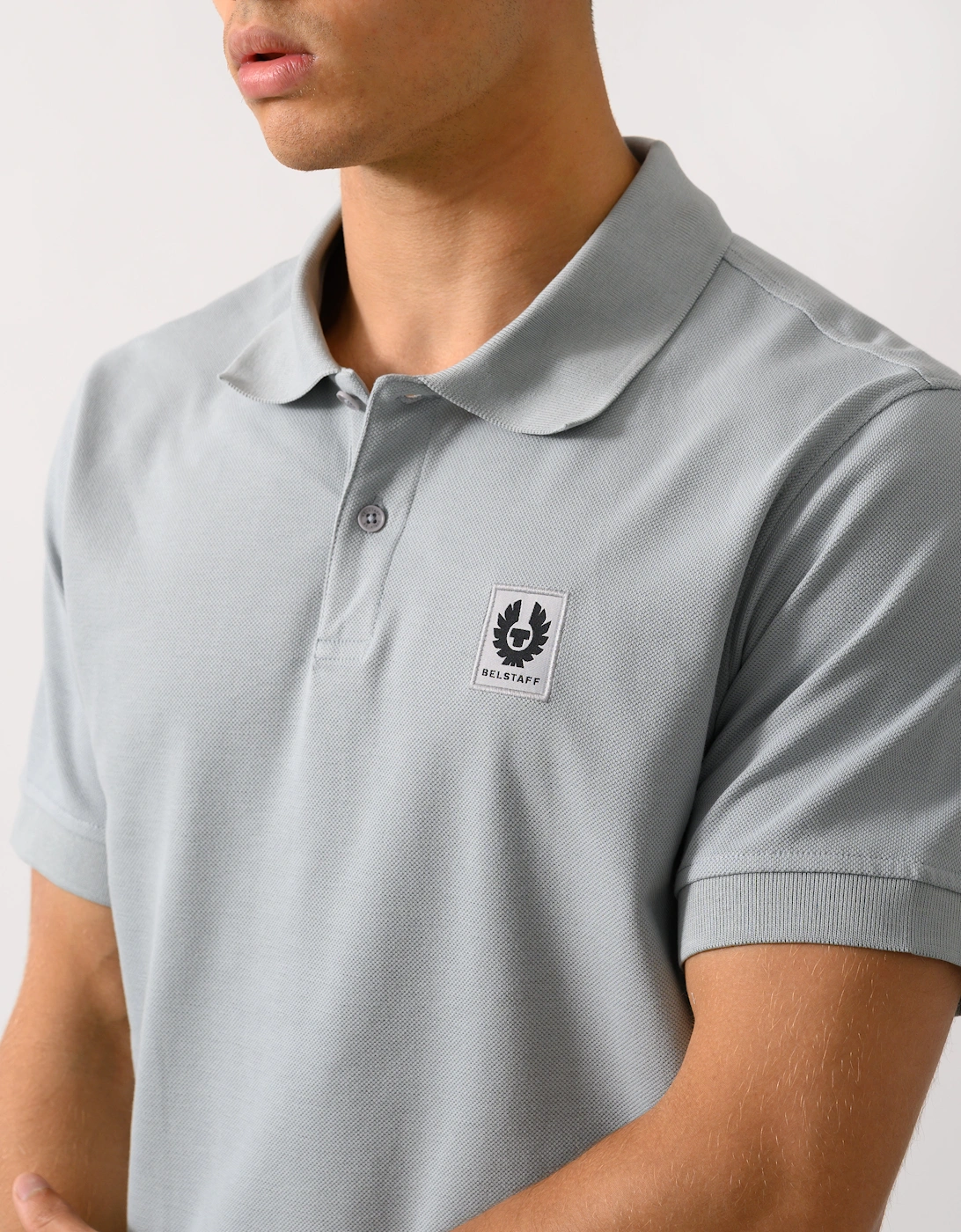 Short Sleeved Mens Polo - Quarry Blue