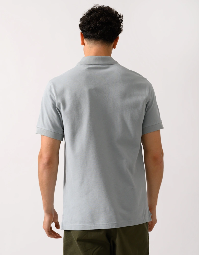Short Sleeved Mens Polo - Quarry Blue