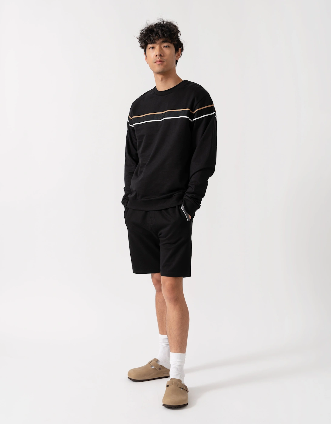 BOSS Orange Mens Iconic Loungewear Sweatshirt 50545589 - Black 001