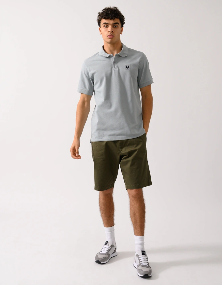 Short Sleeved Mens Polo - Quarry Blue