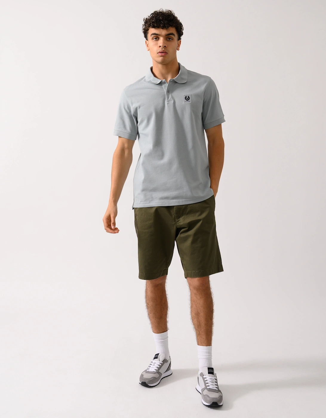 Short Sleeved Mens Polo - Quarry Blue