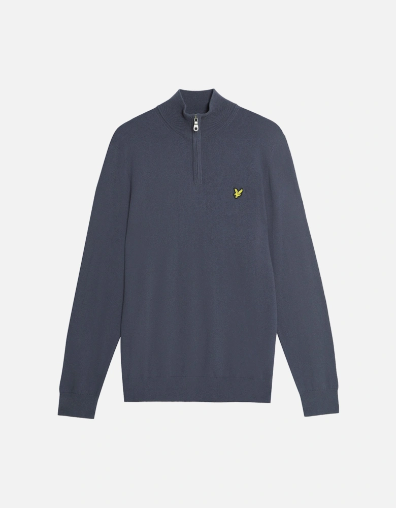 Lyle & Scott Cotton Merino Mens Quarter Zip Jumper - X854 Graystone