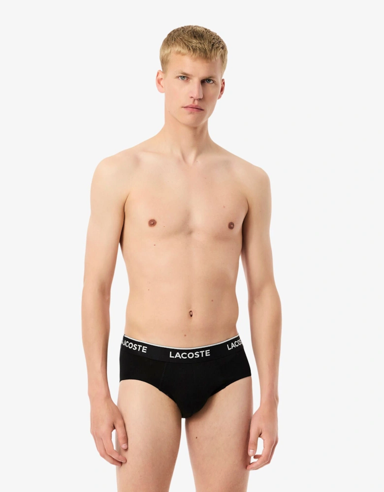 3-Pack Stretch Cotton Mens Briefs - Black 031