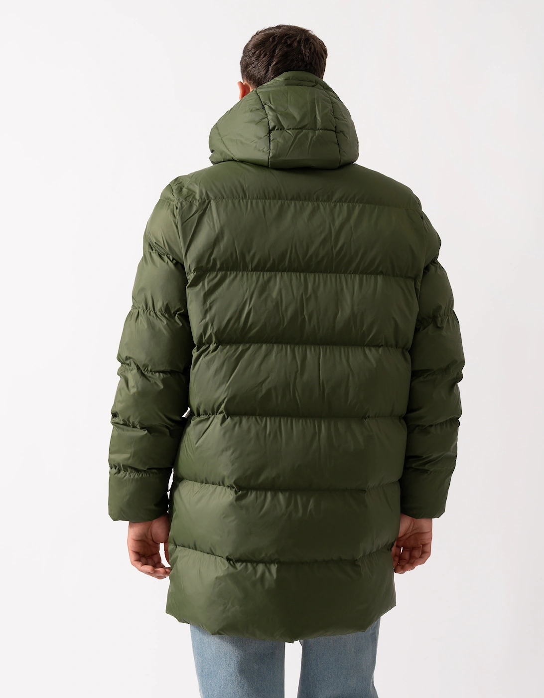 Mens Active Cloud Mid Length Puffer Jacket - 360 Country Green