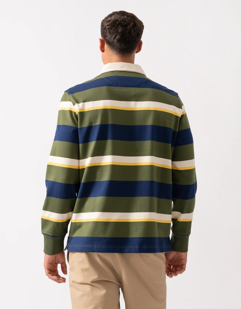 Mens Striped Heavy Rugger - 360 Country Green