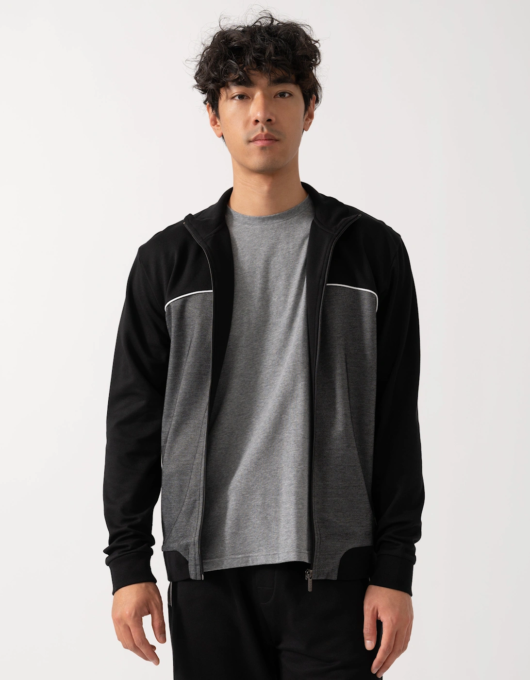 BOSS Orange Mens Loungewear Tracksuit Jacket 50545567 - Black 001