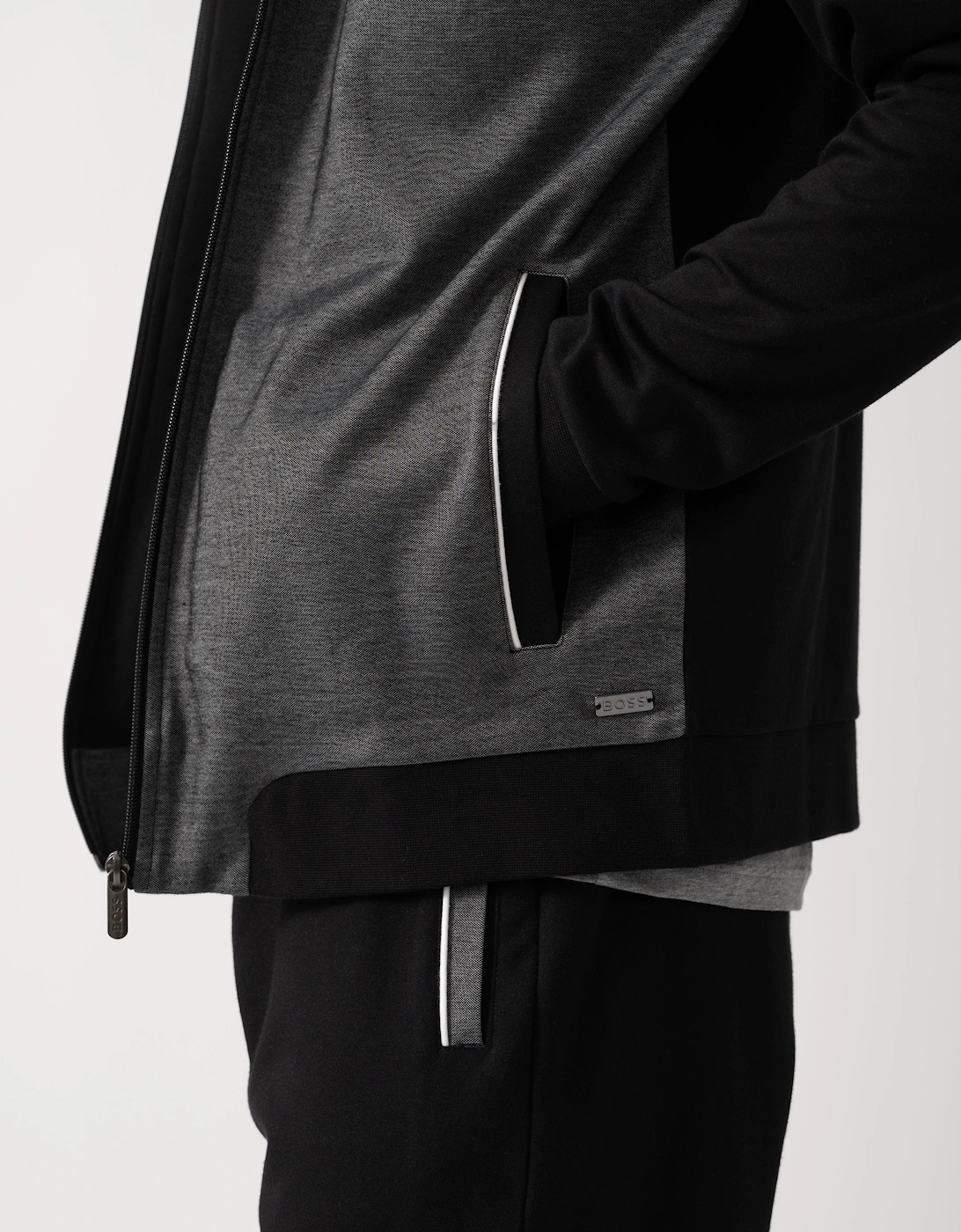 BOSS Orange Mens Loungewear Tracksuit Jacket 50545567 - Black 001