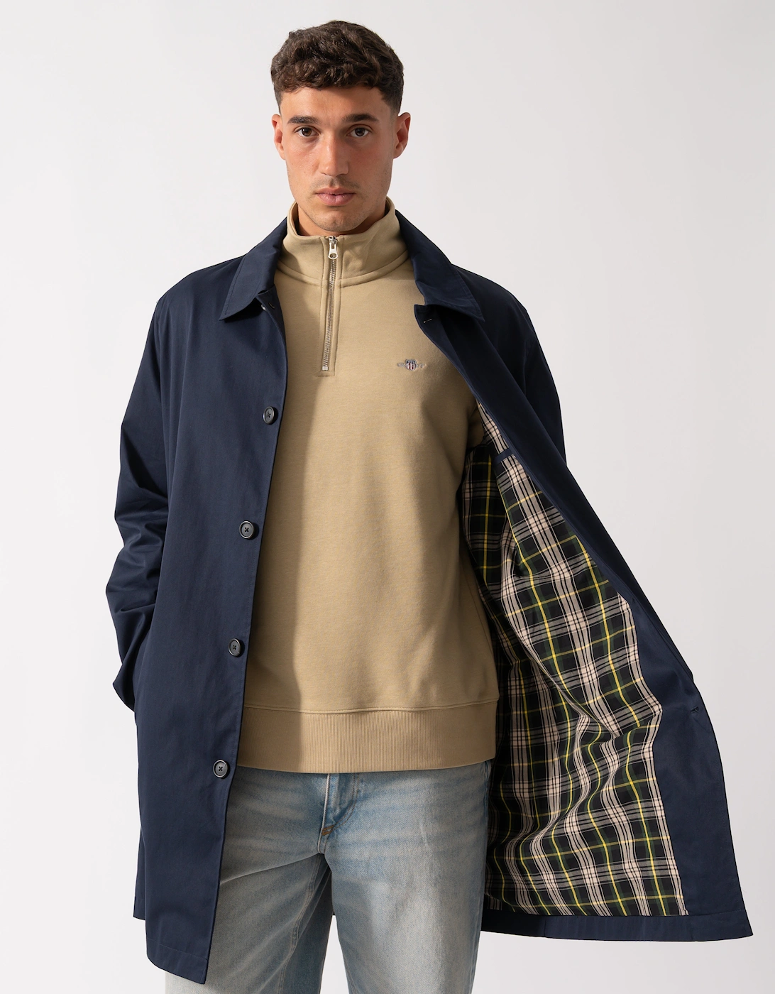Mens Cotton Car Coat - 433 Evening Blue