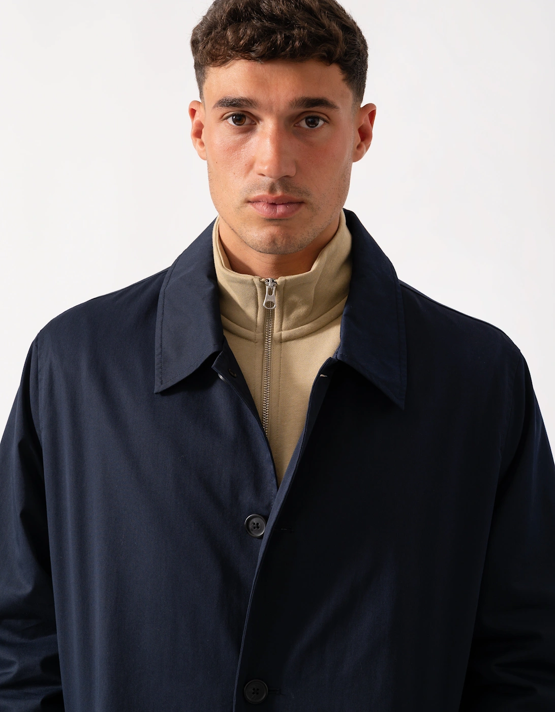 Mens Cotton Car Coat - 433 Evening Blue