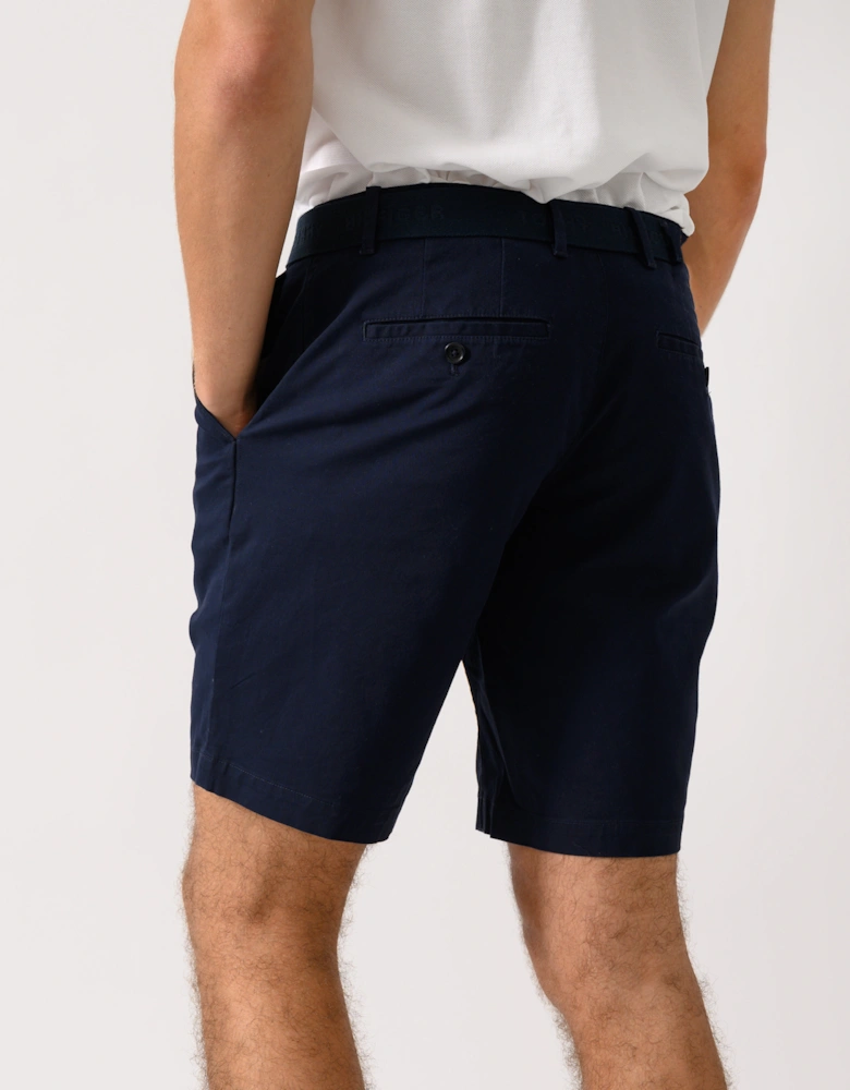 Brooklyn Essential Twill Belted Mens Shorts - Desert Sky