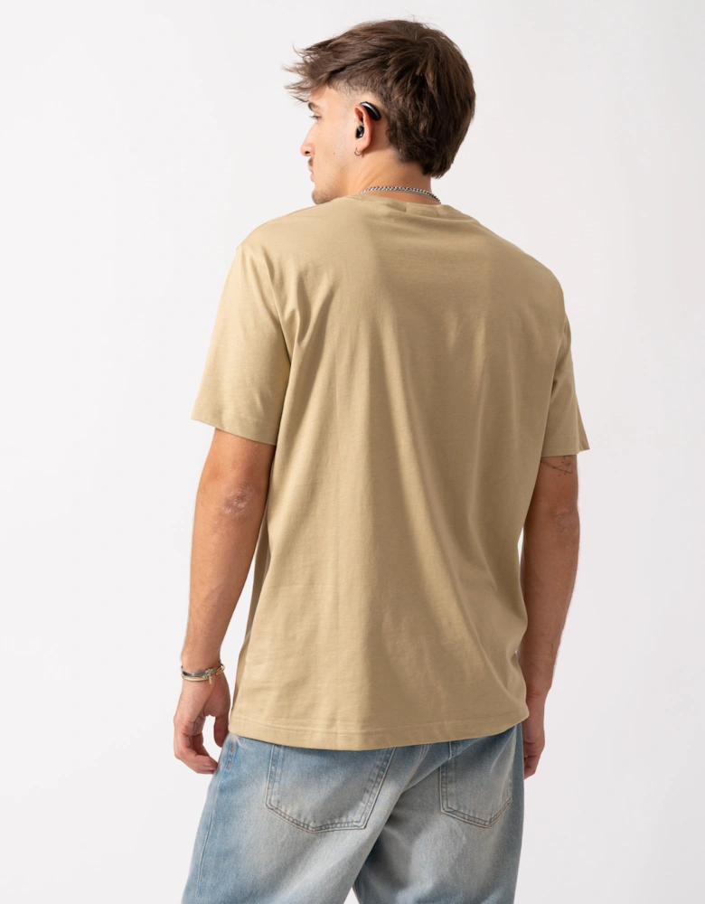 Mens Regular Fit Short Sleeve Shield Logo T-Shirt - 224 Woody Beige