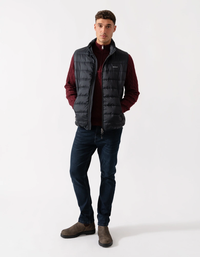 Mens Light Down Padded Gilet - 5 Black