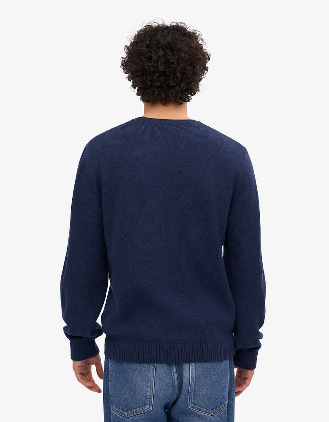 Classic Merino Wool Crew Neck Jumper - Marine Blue