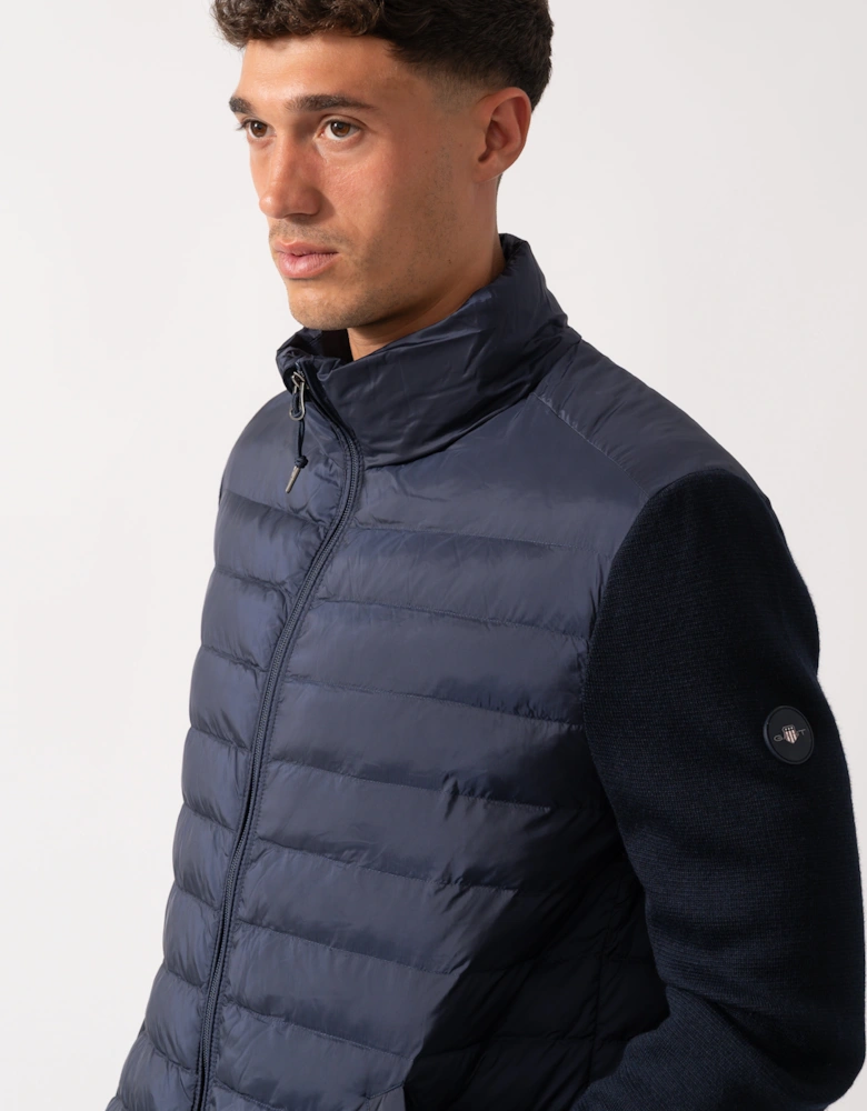 Mens Mixed Media Hybrid Jacket - 433 Evening Blue