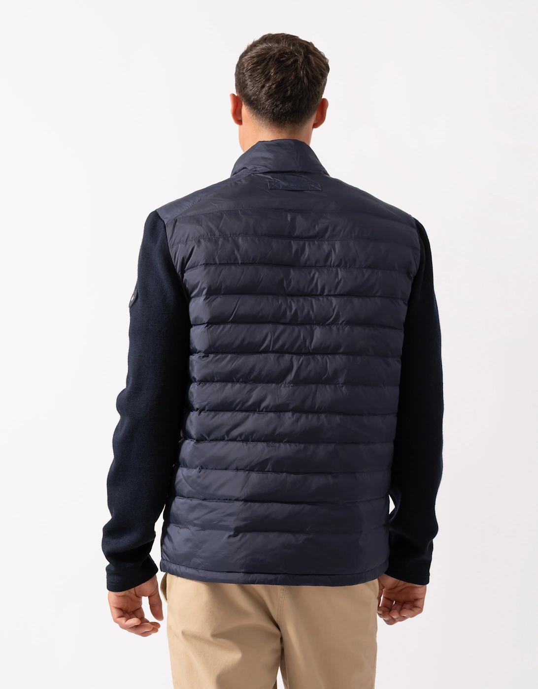 Mens Mixed Media Hybrid Jacket - 433 Evening Blue