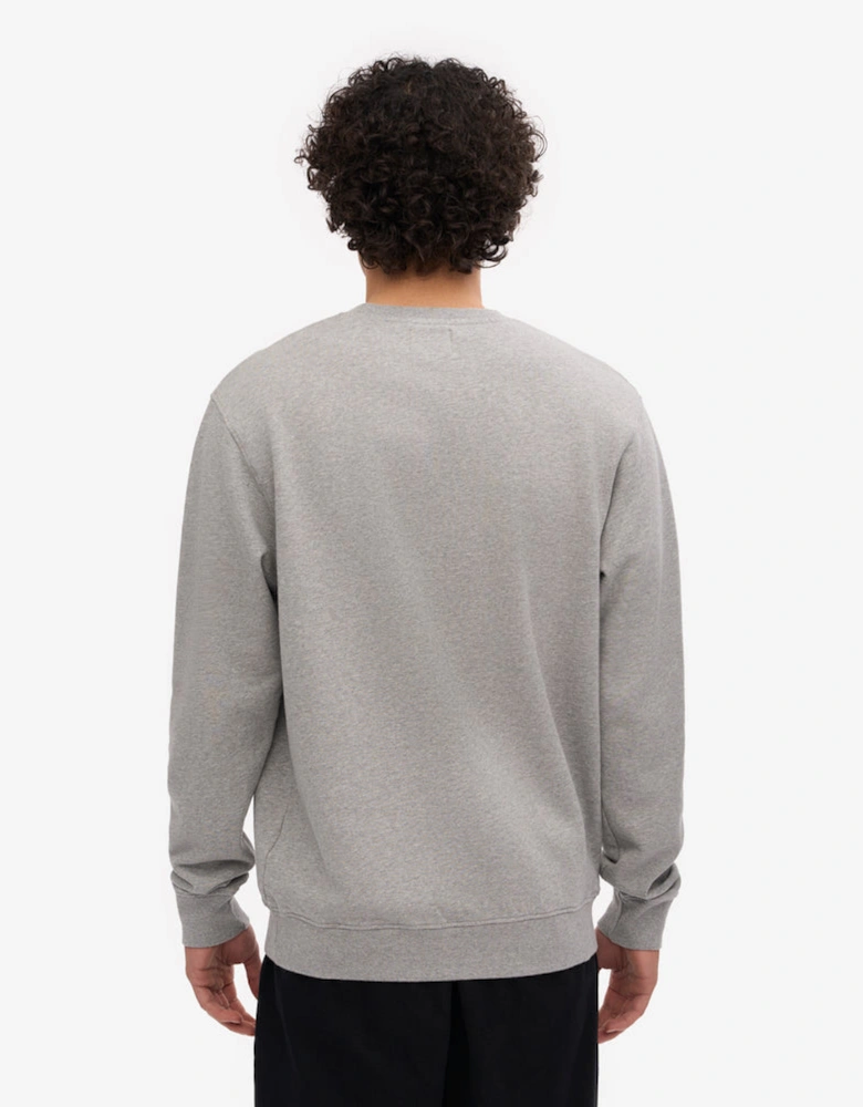 Mens Classic Organic Crew Neck Sweatshirt - Heather Grey