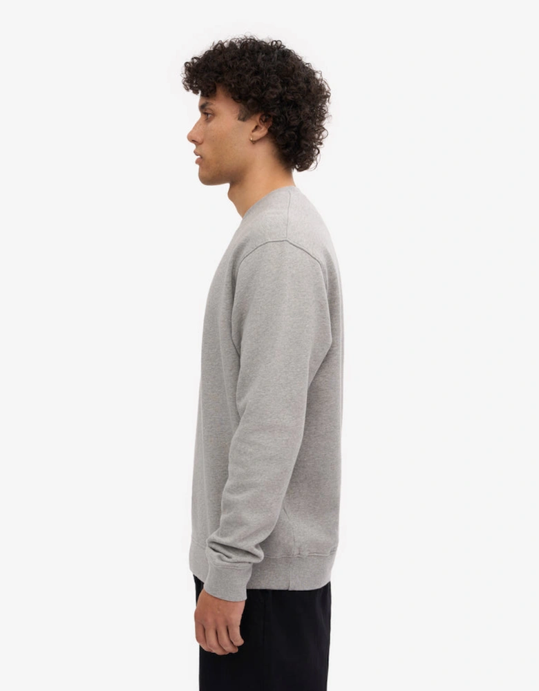 Mens Classic Organic Crew Neck Sweatshirt - Heather Grey