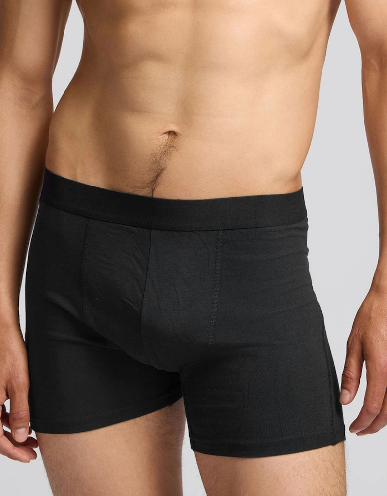3 Pack Mens Organic Boxer Briefs - Deep Black
