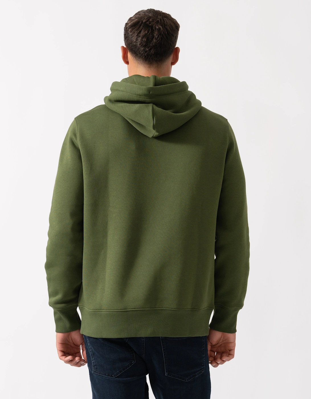 Mens Regular Fit Shield Logo Pullover Hoodie - 360 Country Green