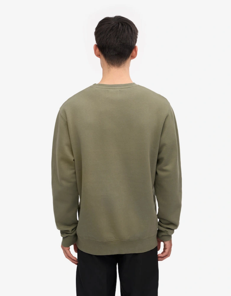 Mens Classic Organic Crew Neck Sweatshirt - Dusty Olive