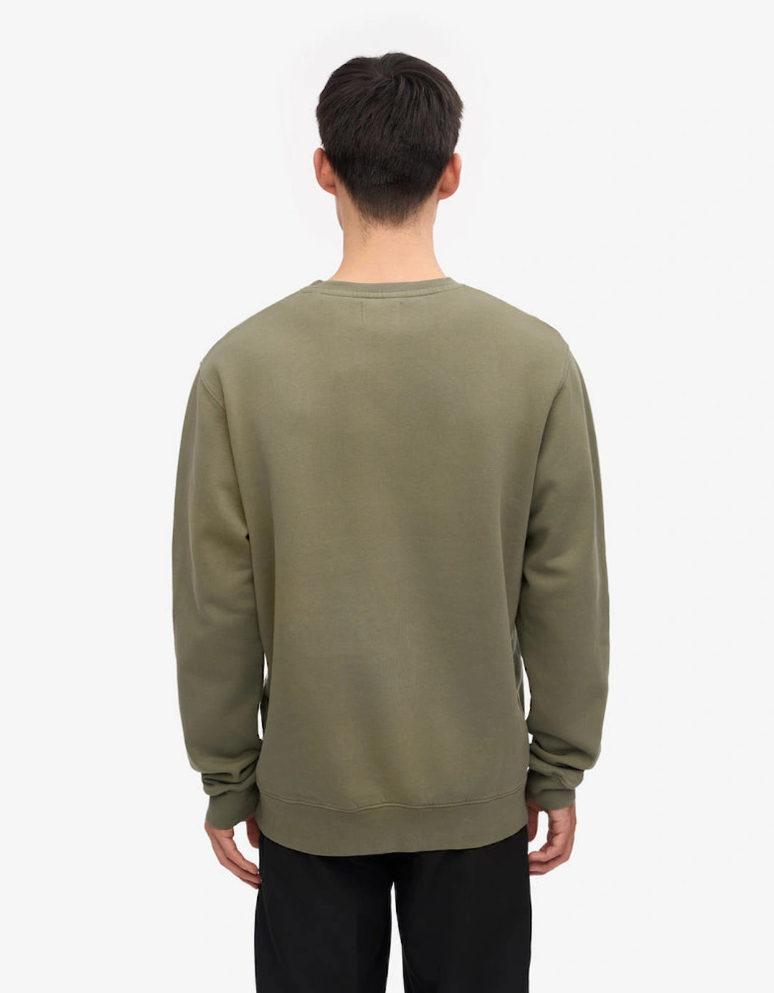 Mens Classic Organic Crew Neck Sweatshirt - Dusty Olive