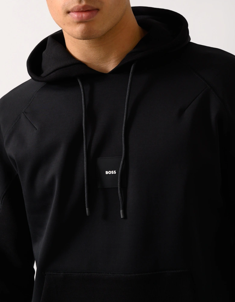 BOSS Green Soody Rib Mens Pullover Hoodie - Black 001