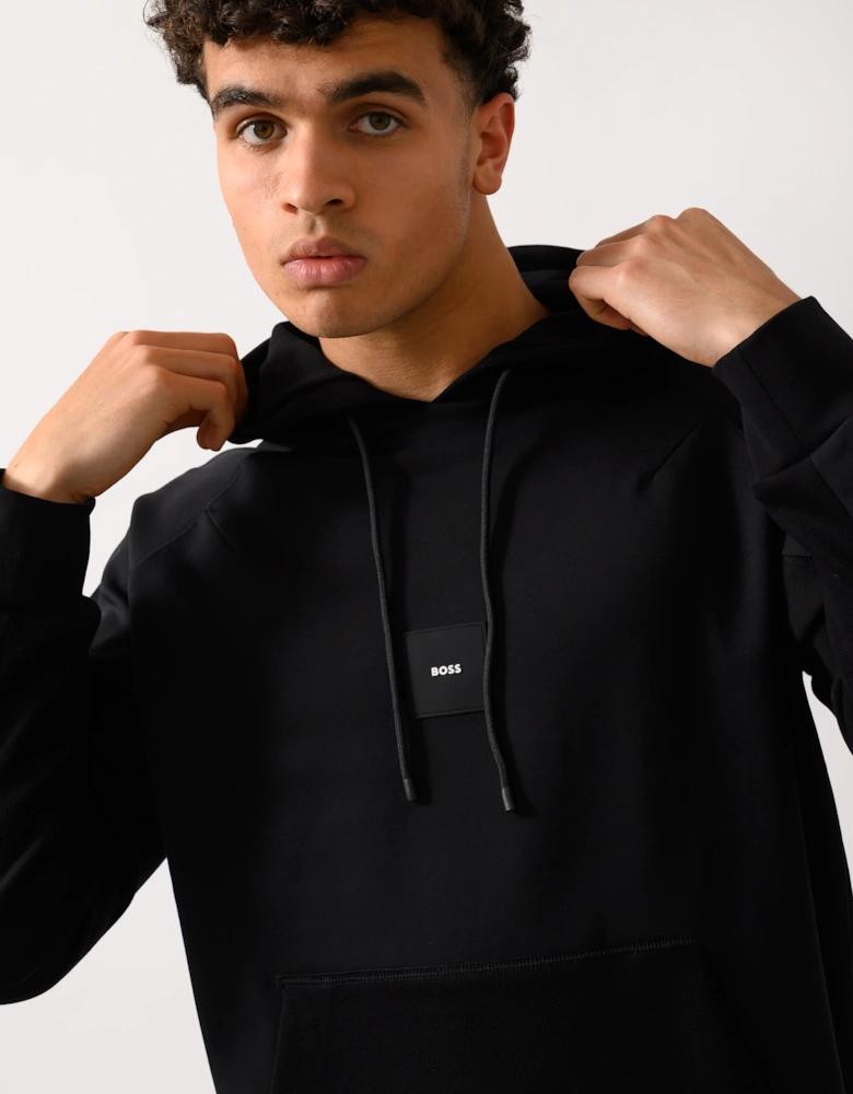 BOSS Green Soody Rib Mens Pullover Hoodie - Black 001