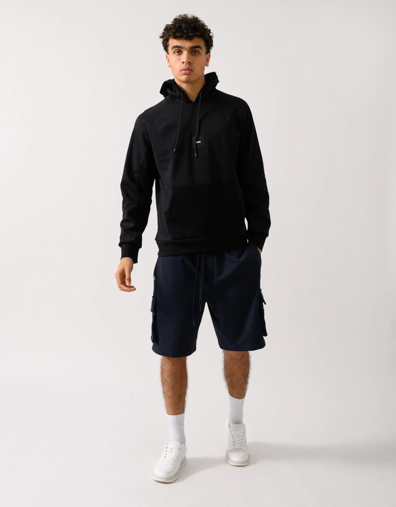 BOSS Green Soody Rib Mens Pullover Hoodie - Black 001