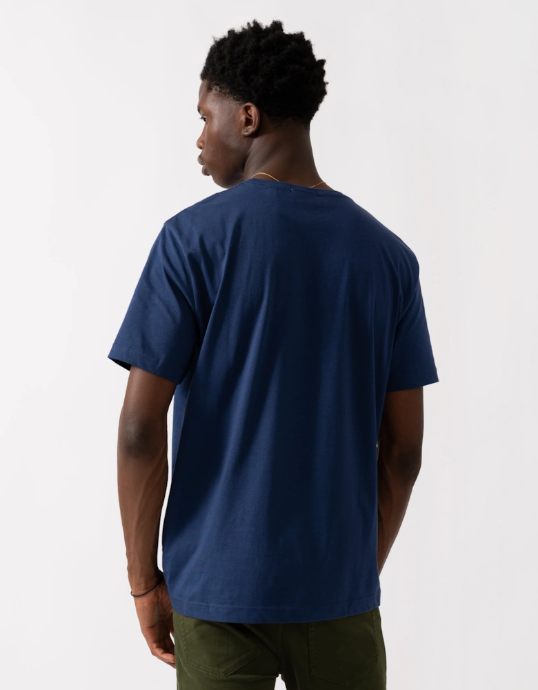 Mens Regular Fit Short Sleeve Shield Logo T-Shirt - 423 Persian Blue