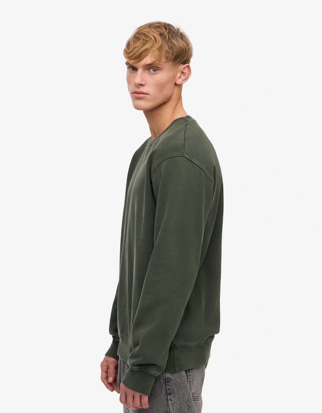 Mens Classic Organic Crew Neck Sweatshirt - Midnight Forest