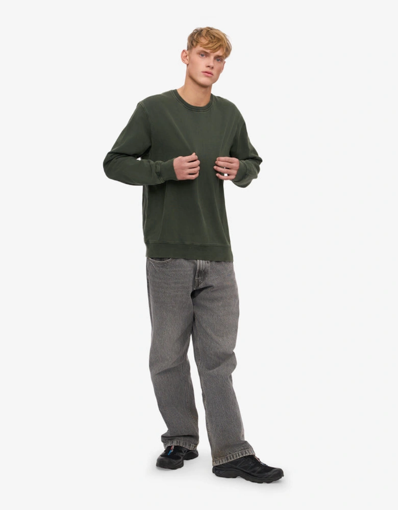 Mens Classic Organic Crew Neck Sweatshirt - Midnight Forest