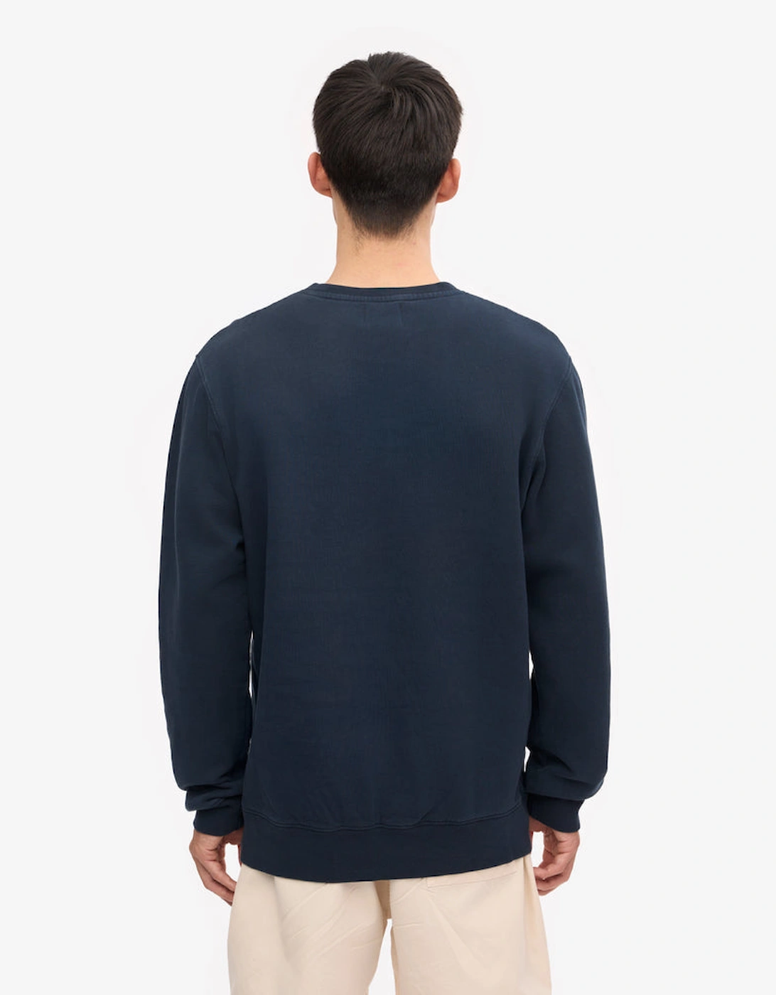 Mens Classic Organic Crew Neck Sweatshirt - Navy Blue