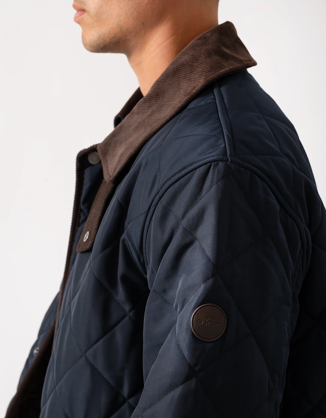 Mens Diamond Quilted Fleece Jacket - 433 Evening Blue