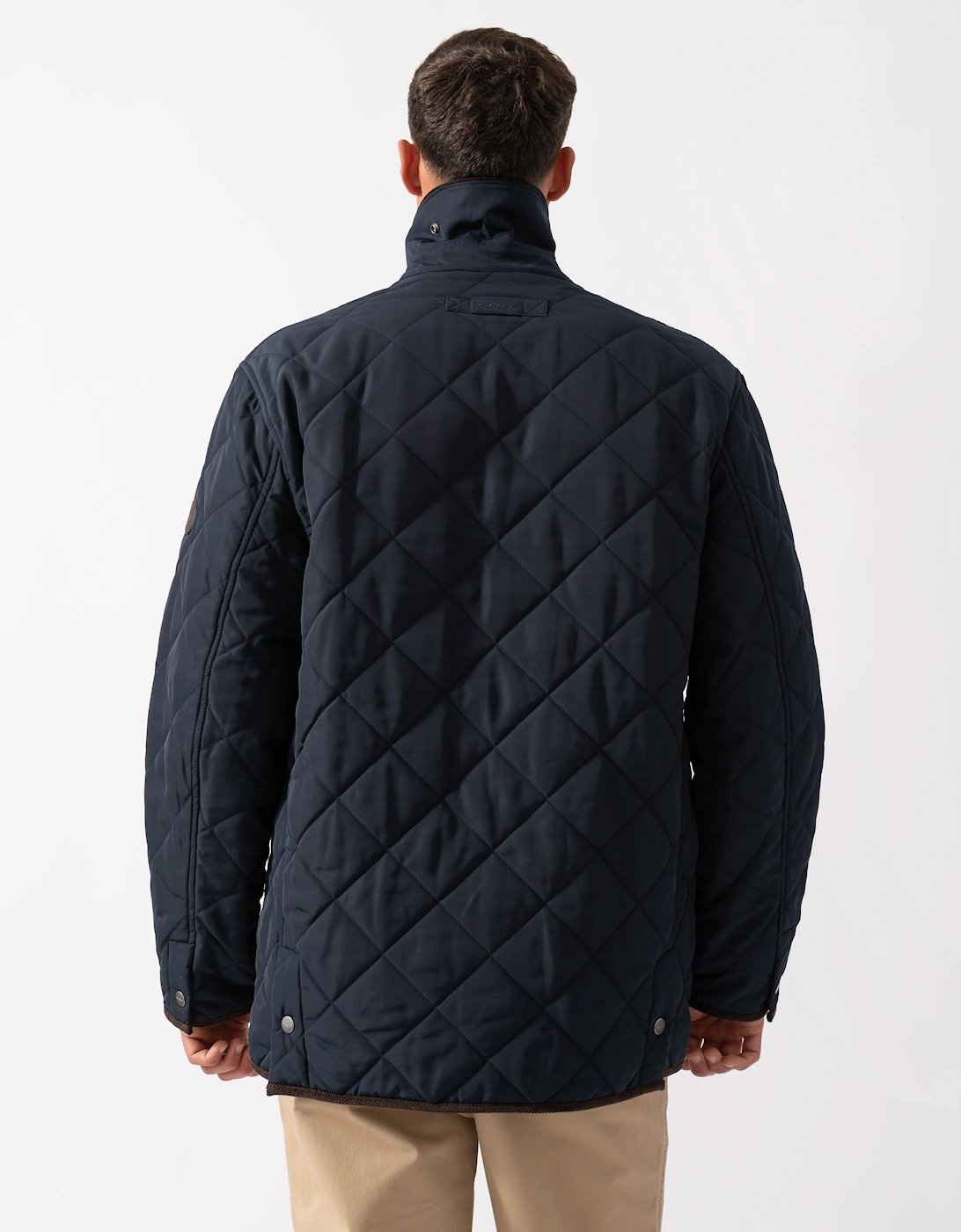 Mens Diamond Quilted Fleece Jacket - 433 Evening Blue