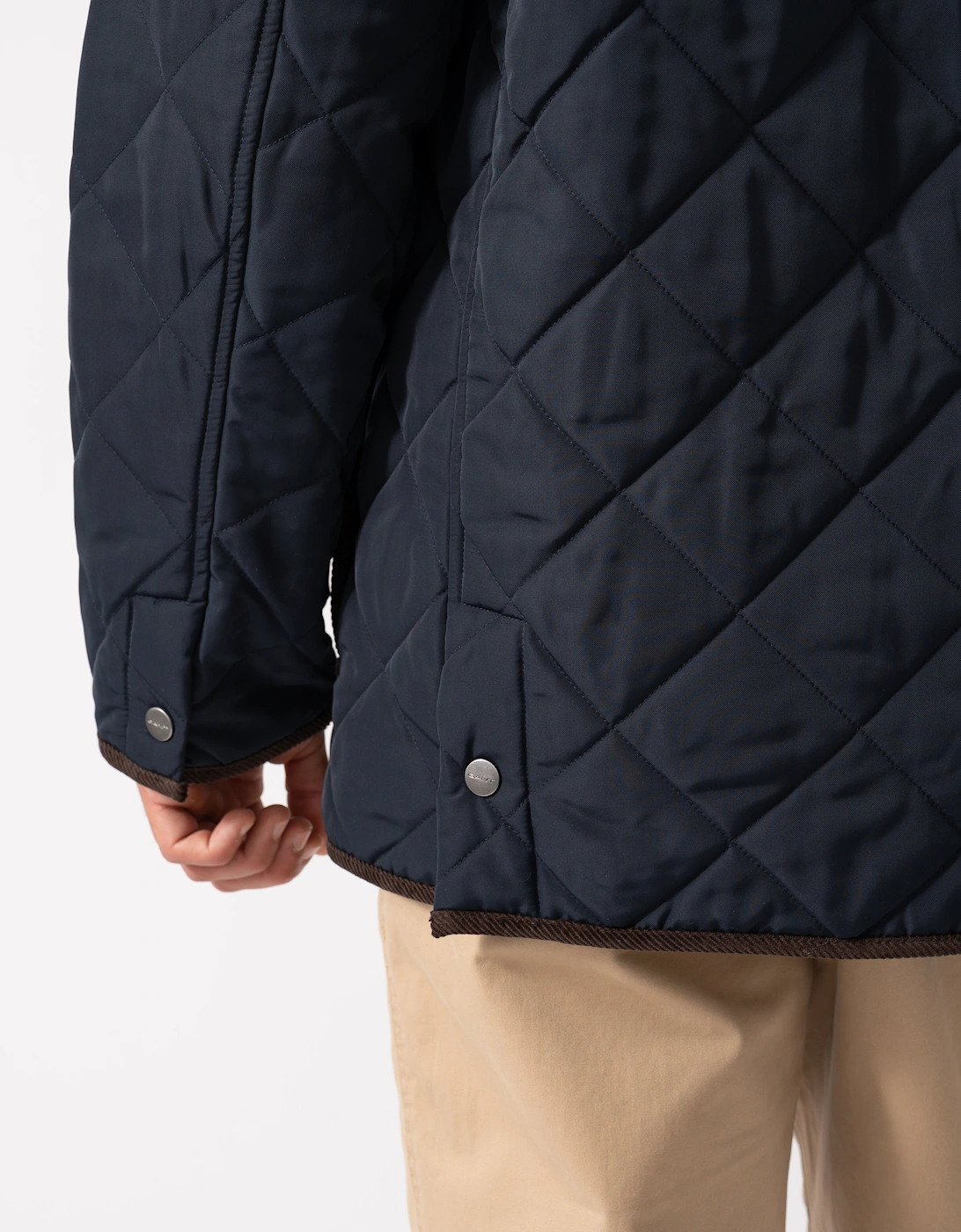 Mens Diamond Quilted Fleece Jacket - 433 Evening Blue