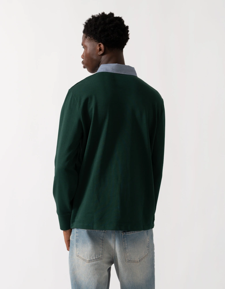 Mens Regular Fit Chambray Heavy Rugger - 374 Tartan Green
