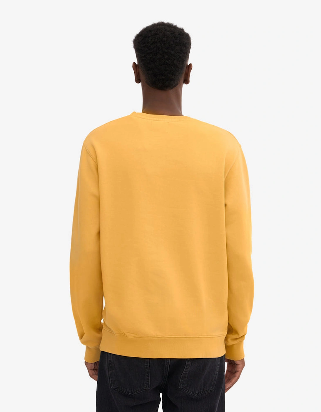 Mens Classic Organic Crew Neck Sweatshirt - Burned Yellow