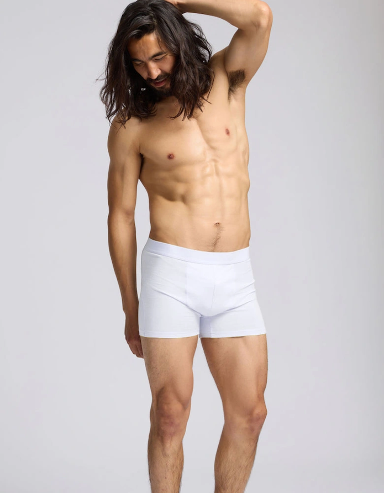 3 Pack Mens Organic Boxer Briefs - Optical White