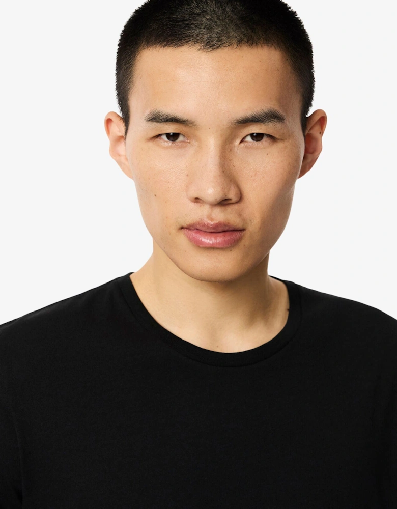 3-Pack Cotton Crew Neck Mens T-Shirts - Black 031