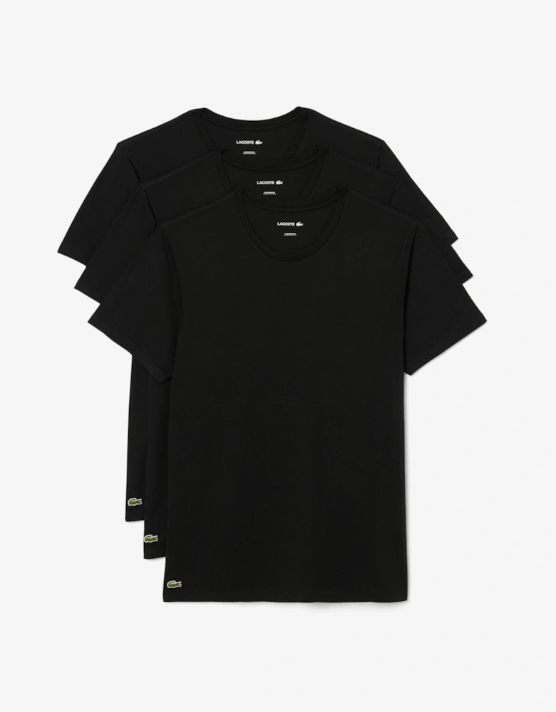 3-Pack Cotton Crew Neck Mens T-Shirts - Black 031