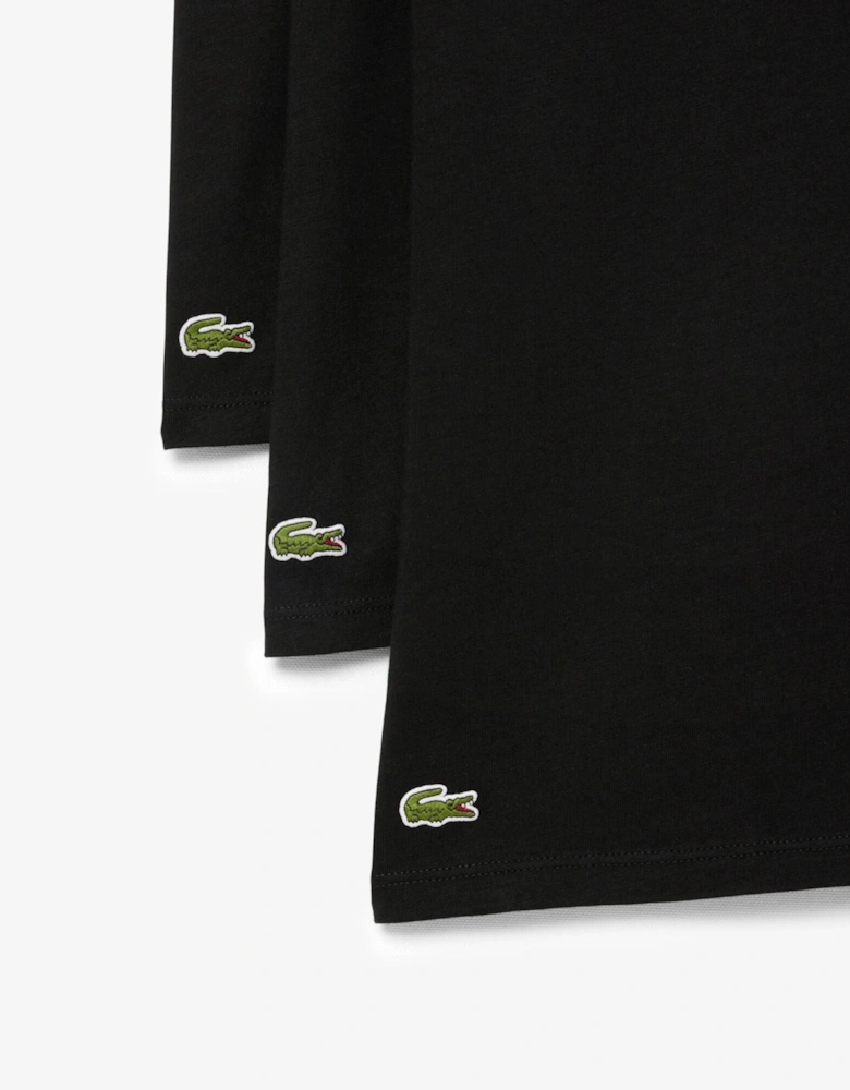3-Pack Cotton Crew Neck Mens T-Shirts - Black 031