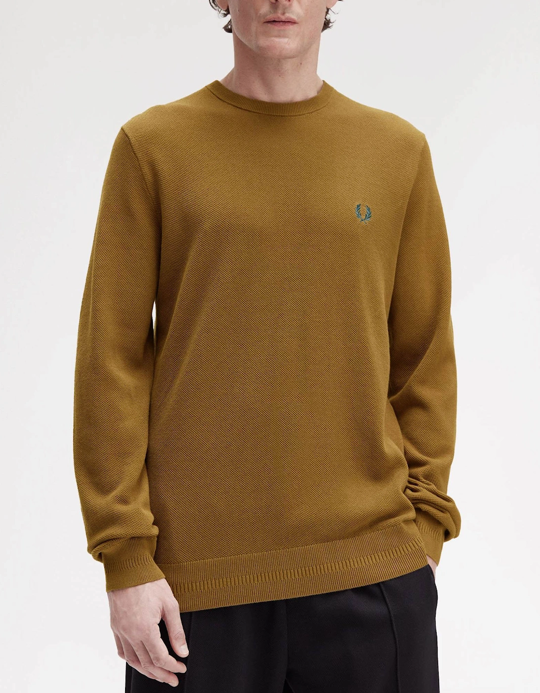 Mens Pique Stitch Jumper - Shaded Stone P96, 7 of 6