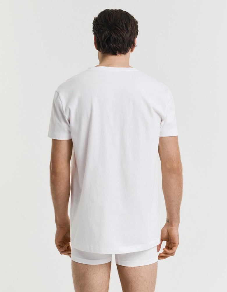 Mens V-Neck T-Shirt 2-Pack - 110 White