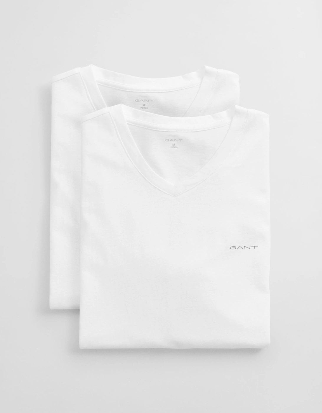 Mens V-Neck T-Shirt 2-Pack - 110 White, 5 of 4