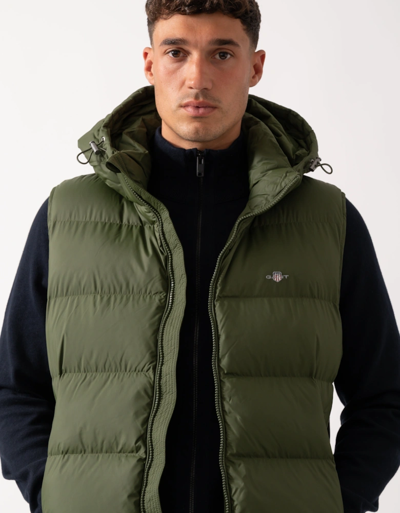 Mens Active Cloud Puffer Vest - 360 Country Green