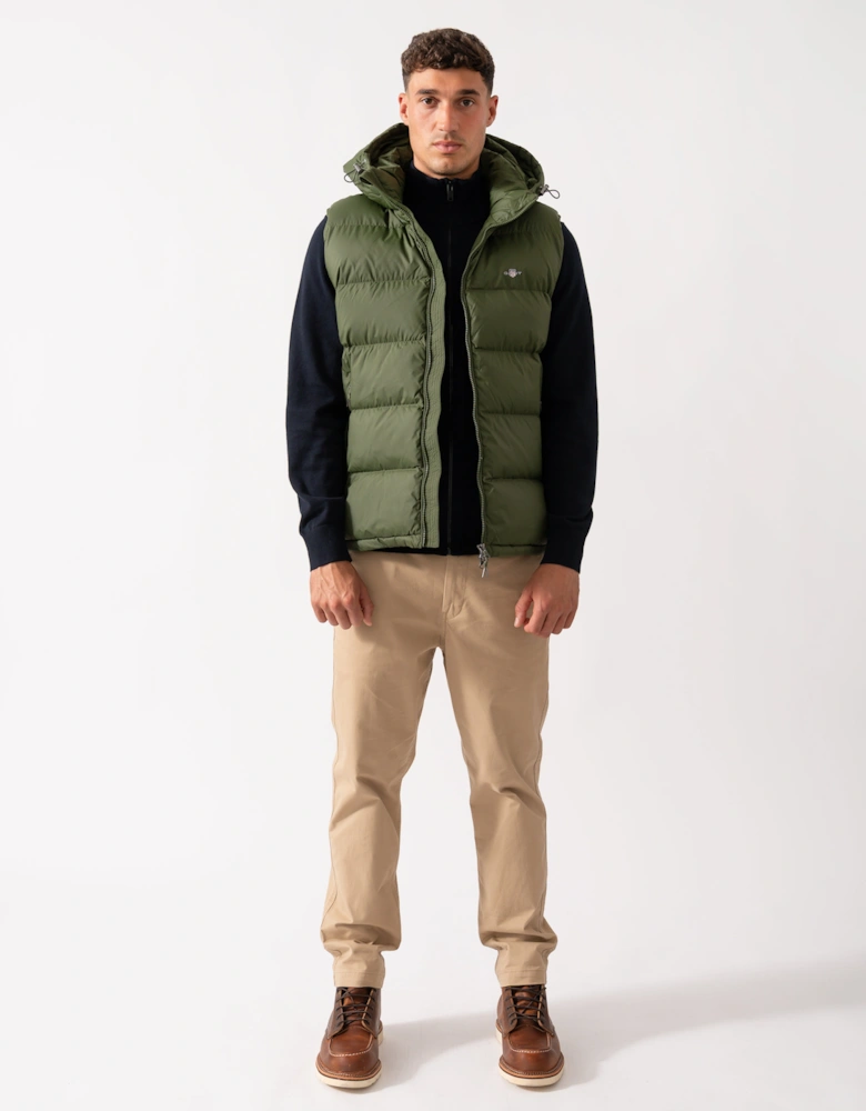 Mens Active Cloud Puffer Vest - 360 Country Green