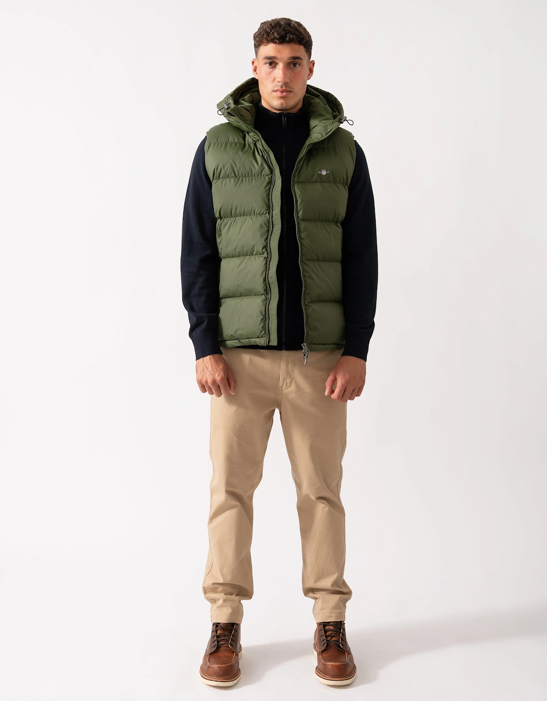 Mens Active Cloud Puffer Vest - 360 Country Green