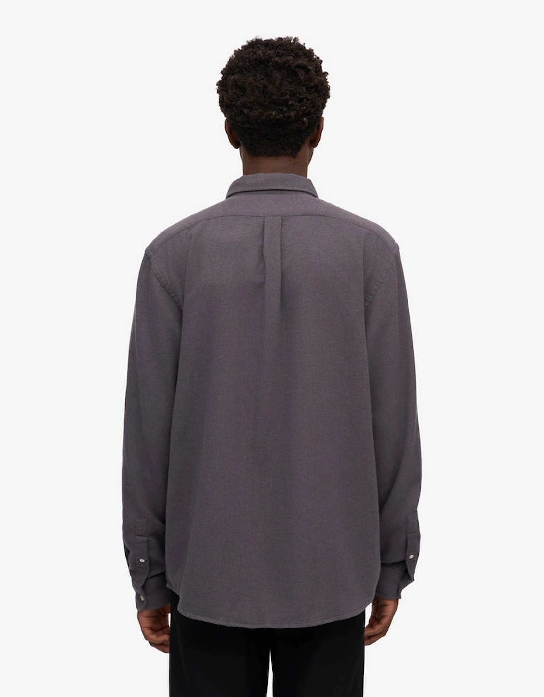Mens Organic Flannel Shirt - Lava Grey