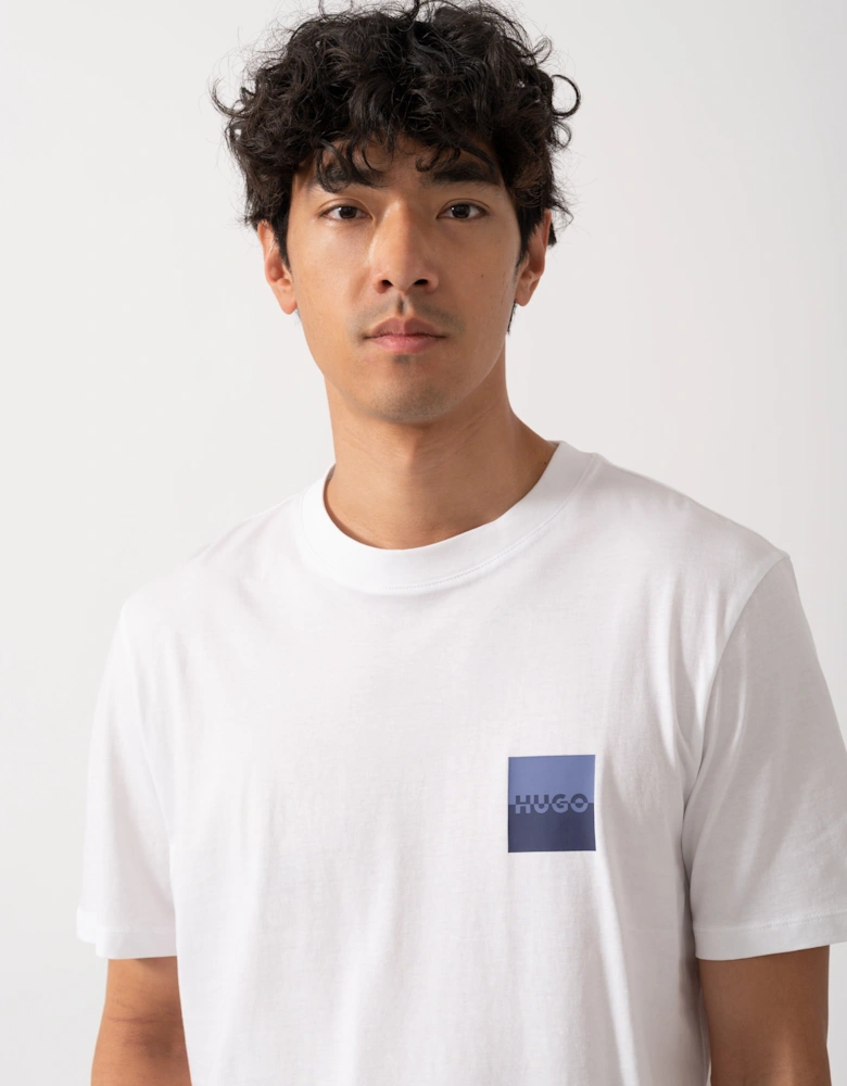 HUGO Dapusi Mens Logo Print T-Shirt - White 100