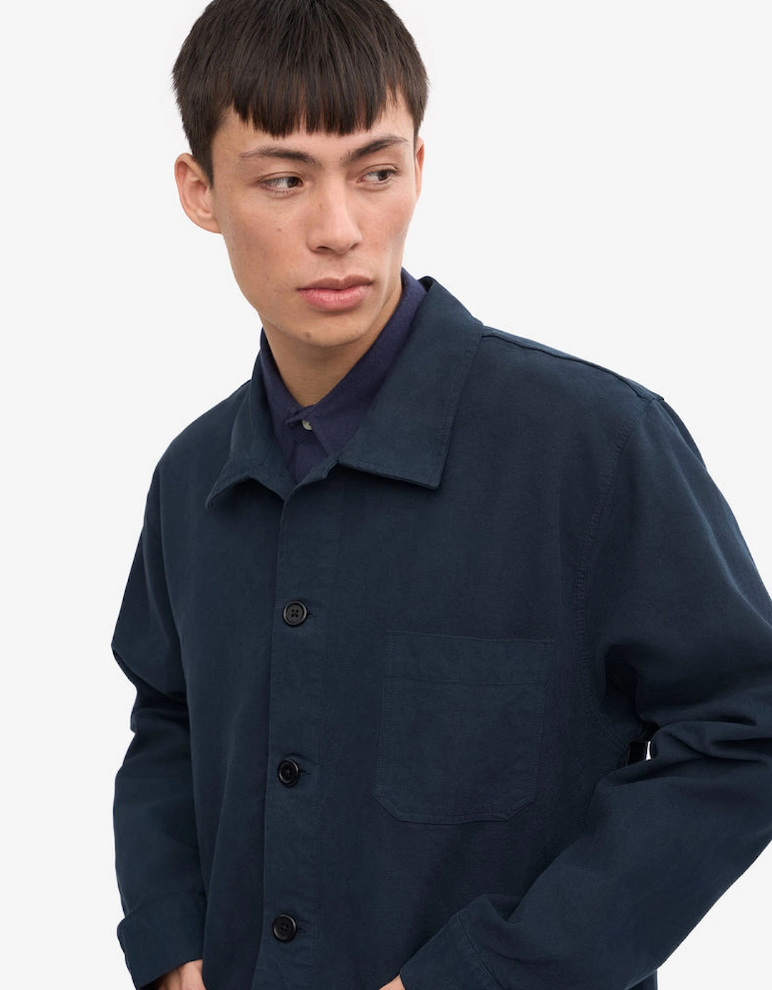 Mens Organic Workwear Jacket - Navy Blue